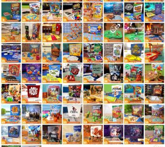 A colorful collage of various board games for the Summer Marathon 2024 event, featuring popular titles like Uno, DOS, and Skip-Bo, along with game categories indicating player preferences: Definitely, Yes, Maybe, Unlikely, and No. The image showcases an array of game boxes and setups, highlighting the diversity of games available for summer gatherings.