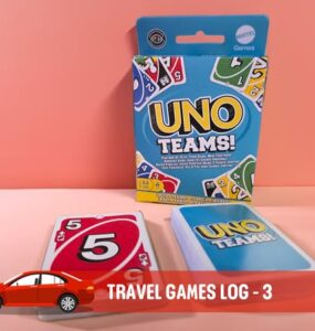 uno teams with cards laid out on a punk background