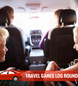 Kids in the back of a car playing games