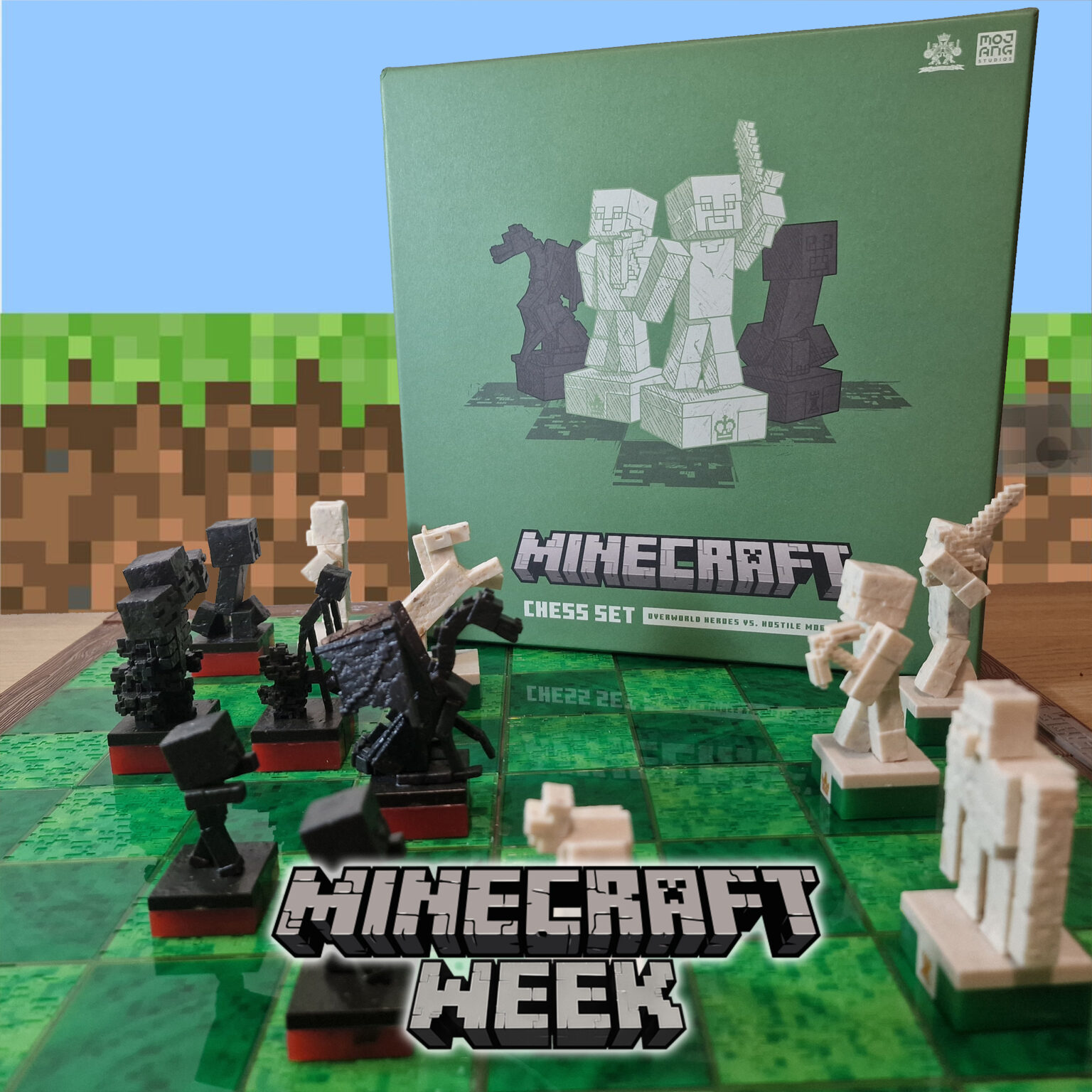 Minecraft Chess - Minecraft Week - Little Board Gamers