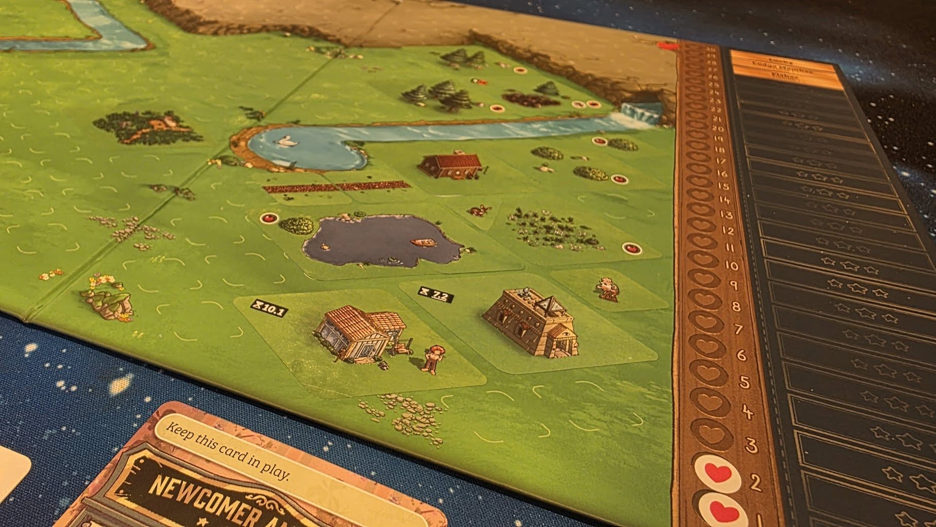 May be an image of ‎text that says "‎जिর 복산스 O 10.1 o X22 a Keep this card in n play. NEWCOMER ยลลว C + ω م‎"‎